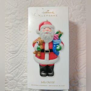 Hallmark Keepsake Santa Clause Jolly Old Elf Glass Ornament 2010